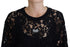 Dolce & Gabbana Black Floral Lace Cotton Shift Mini Dress